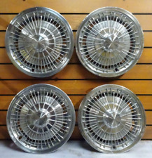 VINTAGE 1972-75 CHEVY CAPRICE IMPALA  WIRE SPINNER HUBCAPS WHEEL COVERS picture