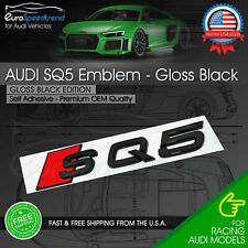 Audi SQ5 Gloss Black Emblem 3D Badge Rear Trunk Tailgate for Audi S Line Logo Q5 picture