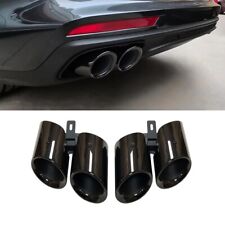 Black Tail Exhaust Pipes Tips GTS For Porsche Panamera 3.0 Base 2017-2023 picture