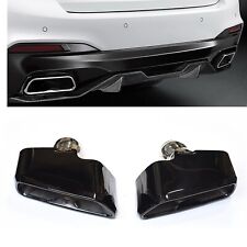 For 2017-2021 BMW 5-Series G30 G31 530i 540i Black Rear Bumper Exhaust Pipe picture
