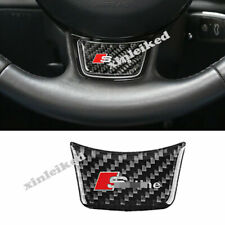 For Audi A3 2012-19 Carbon Fiber Steering Wheel Cover Decor Sticker Sline S Line picture