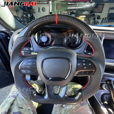 Carbon Fiber Steering Wheel for Dodge Challenger Hellcat SRT Jeep Grand Cherokee picture