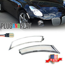 2x Clear Lens White LED Front Sidemarker Lights For 06-10 Pontiac Solstice & Sky picture